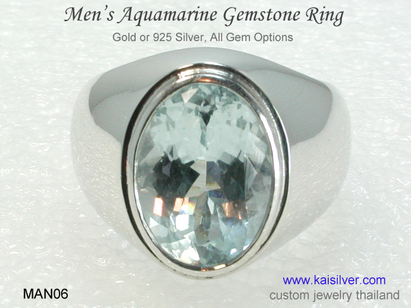 mens aquamarine ring wedding