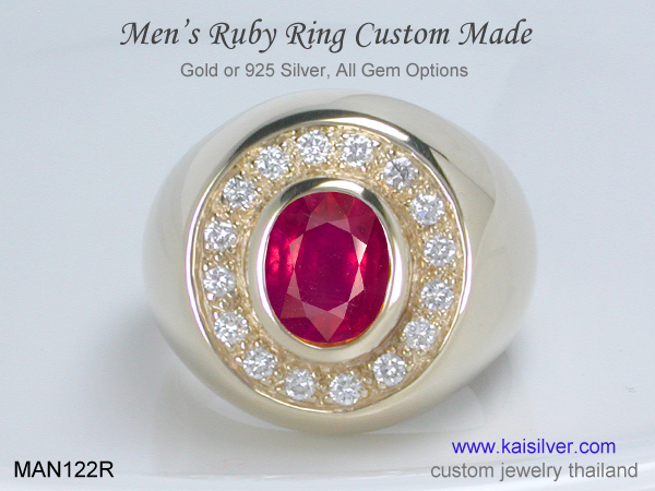 ruby diamond ring for men wedding