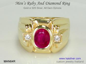 men's ruby wedding ring